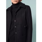 Manteau Maja-bleu nuit en drap caban