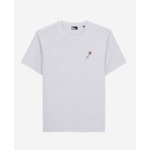 T-Shirt Gris Avec Broderie Fleur Homme