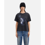 T-Shirt Manches Courtes Wash Avec Print Loup Femme