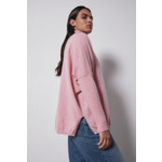 Pull poncho col roulé cachemire Margareth CERISIER