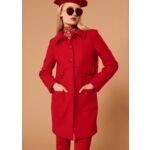 Manteau Maja-rouge en velours de laine