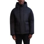 HOODED COAT WITH SHERPA LINING