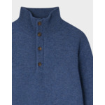 Pull Chris en laine et cachemire bleu