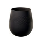 Manufacture Collier noir Vase Carré grand 20,5x20,5x22,5cm
