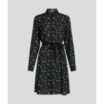 DOTS AOP FLUID SHIRT DRESS