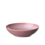 Perlemor Coral - Assiette creuse, rose, en porcelaine haut de gamme