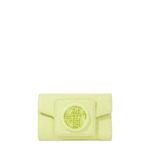 Roxane De Lancel - Portefeuille Rectangulaire Compact Rabat - Citron Vert