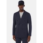 Veste À Double Boutonnage Bleu Marine En Nylon B Tech