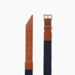 Ceinture homme avec boucle carrée en cuir grainé