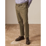 Chino maxence en twill de coton kaki