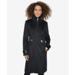 OFFICIER MANTEAU WITH PU TRIM FEMME