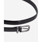 Ceinture En Cuir Noir Effet Crocodile