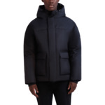 HOODED COAT WITH SHERPA LINING