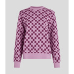 TONAL CHECKBOARD SWEAT-SHIRT FEMME