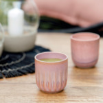 Perlemor Coral - Ensemble de tasses, rose, en porcelaine haut de gamme, 2 pièces