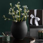 Manufacture Collier noir Vase Perle grand 16,5x16,5x17,5cm