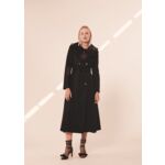 Manteau Maude-noir en velours de laine