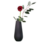 Manufacture Collier noir Vase Carré haut 11,5x11,5x26cm