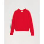 Pull Col Rond Bandes Manches Multicolore