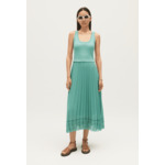 Robe midi bimatière vert d'eau