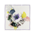 Foulard soie Madeleine White