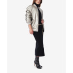 Bomber Oversize En Cuir Morel