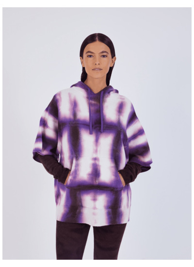 Sweat Shibori cachemire Marine01C ECRU_ECRU_PURPLE_RAIN