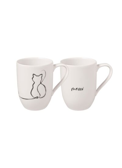 Statement - Lot de 2 mugs « Cat », 280ml