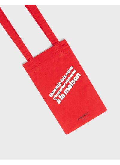 Micro tote bag "Quand je fais mine d'emporter du boulot à la maison" - @couturfu x Figaret