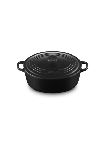 Cocotte ovale 29cm en fonte émaillée noire