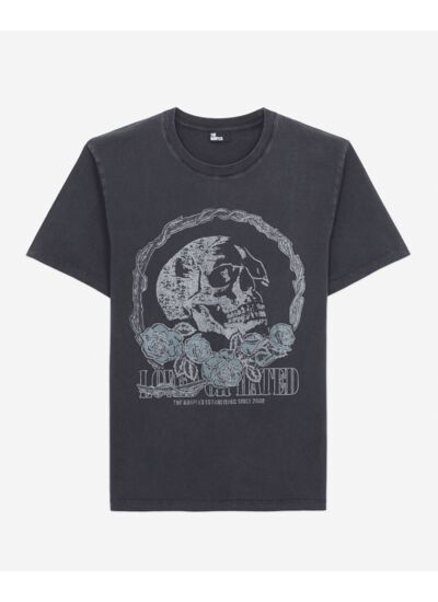 T-Shirt Manches Courtes Avec Print Skull And Roses Homme