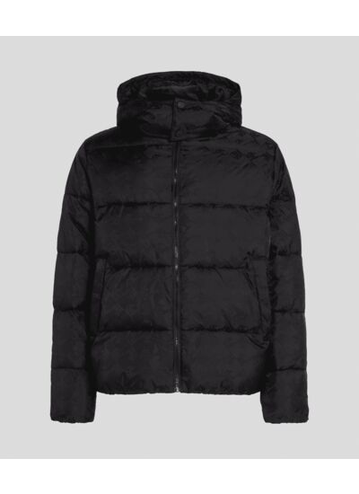 BLOCK LOGO JACQUARD PUFFER