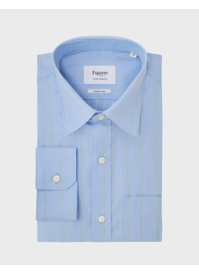 Chemise Classique rayée bleue