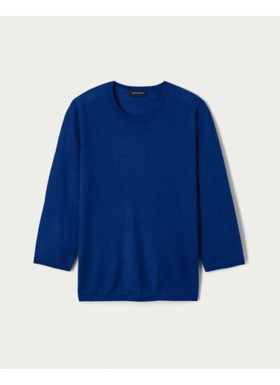 Pull col rond  - Femme - BLEU VERONIQUE