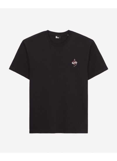 T-Shirt Noir Avec Broderie Dagger Through Heart