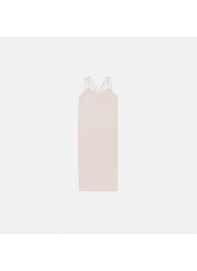 Robe Rishan-Robe fluide droite nude