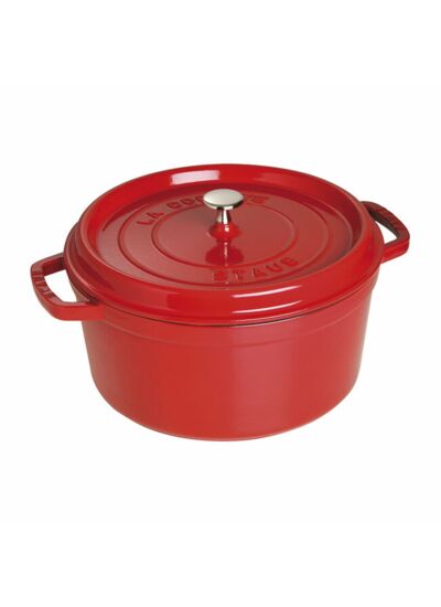 Cocotte 28 cm, Rond(e), Cerise, Fonte, second choix