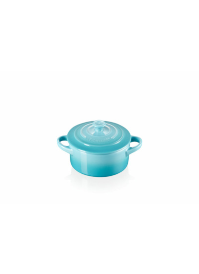 Mini cocotte 10cm en céramique bleu caraïbes