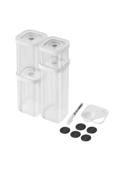 Kit CUBE, S / 6-pcs, transparent-blanc