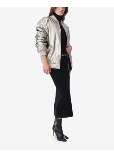 Bomber Oversize En Cuir Morel