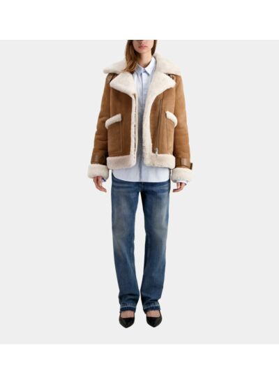 Manteau En Peau Lainee Femme