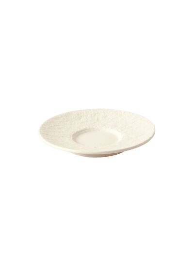 Manufacture - Sous-tasse pour tasse à expresso, ronde, blanche, en porcelaine haut de gamme, 12 x 12 x 2 cm