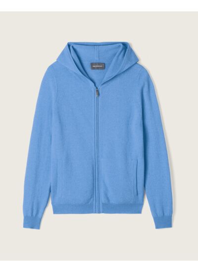 Pull à capuche zippé - Femme - BLEU KINETIC