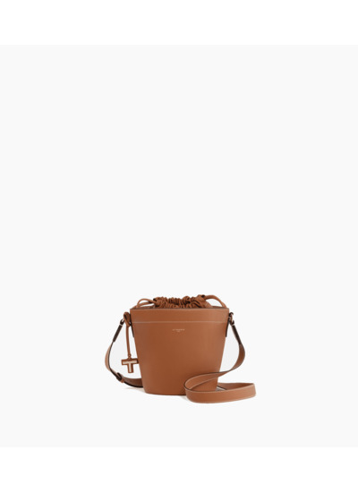 Petit sac seau Gisèle en cuir grainé