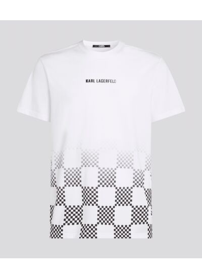 CHECKBOARD DEGRADE T-SHIRT HOMME