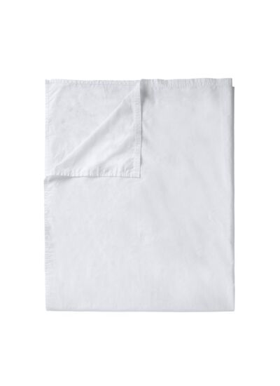 Lacoste - Drap plat en percale de coton bleu, L Chic