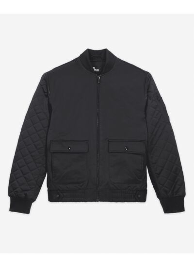 Bomber Bi Matire Satin Avec Details Reflective