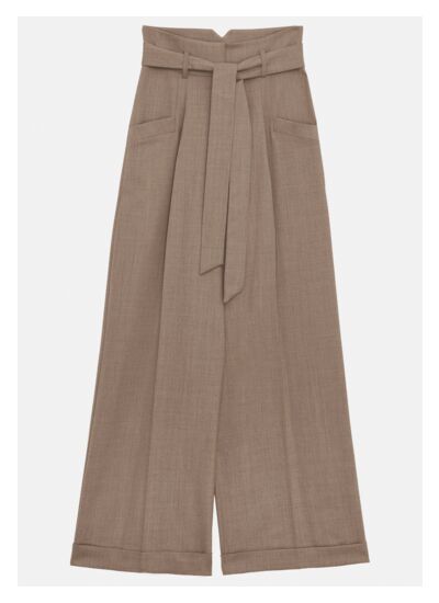 Pantalon Pyla-beige en flanelle