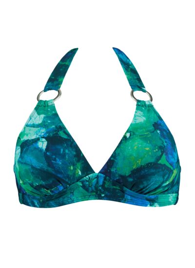 Haut de maillot de bain Triangle Deep Green Sea