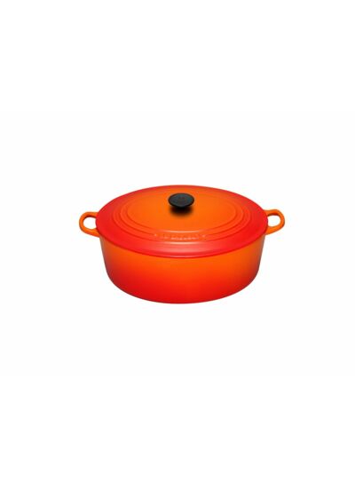 Cocotte ovale 35cm en fonte émaillée volcanique